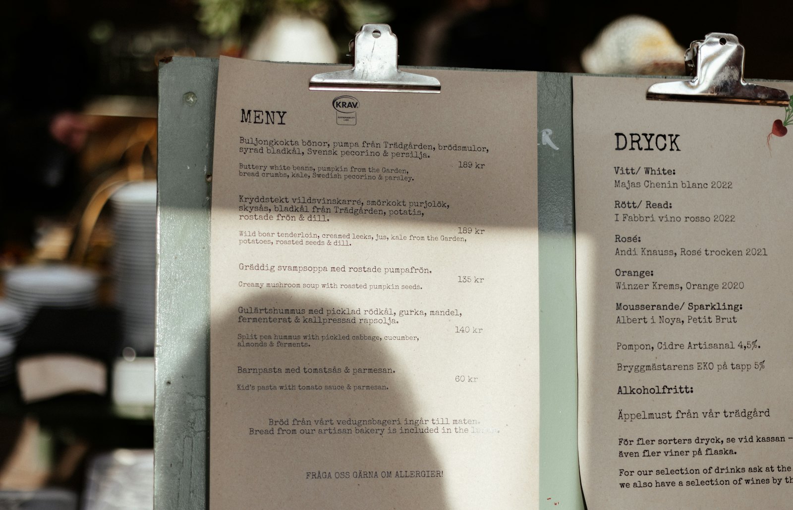 Menu da tavolo e accessori personalizzati per ristoranti e locali
